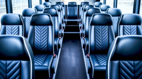 bloomington 20 passenger minibus inside