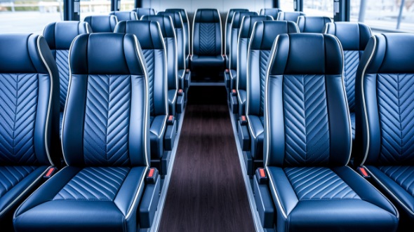 bloomington 25 passenger minibus inside