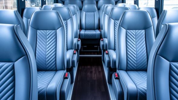 bloomington 28 passenger minibus inside
