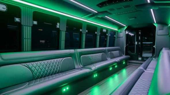 bloomington party bus rental inside